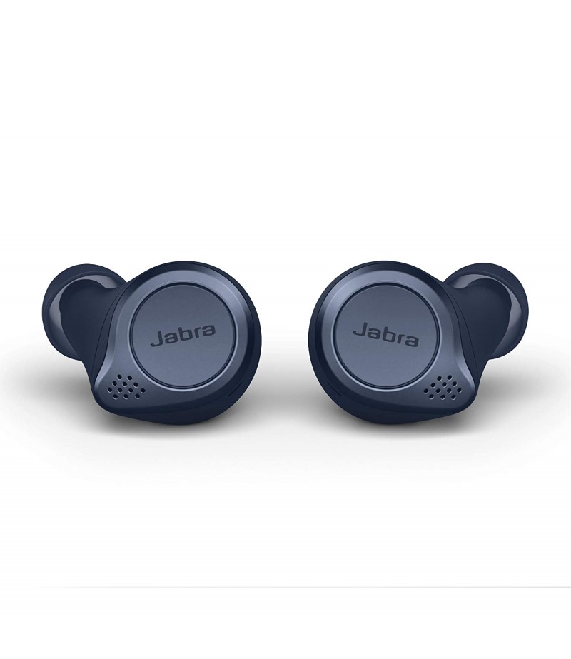 Jabra Elite Active 75t Earbuds, Alexa Enabled,  Compact, Waterproof, dust and sweat resistant, True Wireless Earbuds with Charging Case - Navy-M000000000430 www.mysocially.com