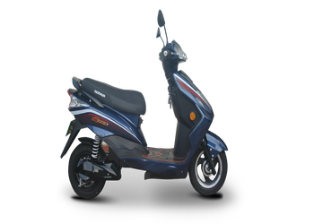 Okinawa Ridge+ Electric Scooter | Smart Scooter | 81 km | 45kmph | 2-3 hour charging | 3 Year Warranty - Blue