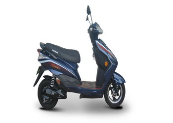 Okinawa Ridge+ Electric Scooter | With GPS | Smart Scooter | 81 km | 45kmph | 2-3 hour charging | 3 Year Warranty - Blue