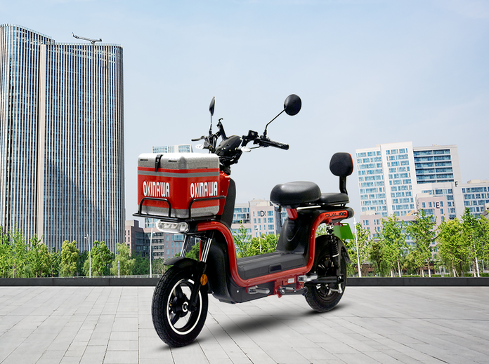 Okinawa Dual 100 Electric Scooter | Live Life Dual 100 Size | 129 km | 60kmph | 5-6 hour charging | 3 Year Warranty - RED-M00000002124