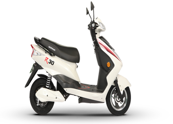 Okinawa R30 Electric Scooter | Eco Companion | 60 km | 25kmph | 4-5 hour charging | 3 Year Warranty - WHITE