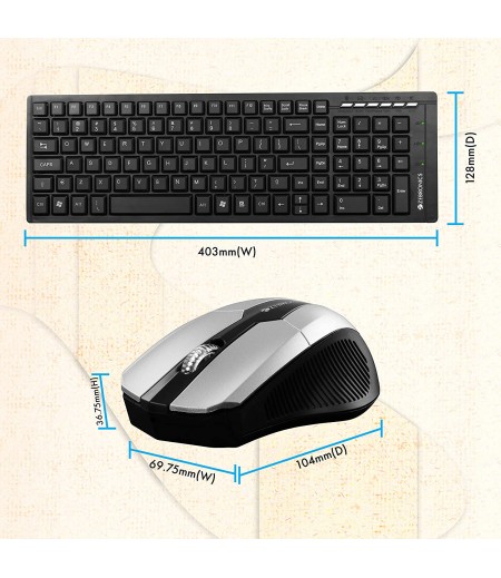 Zebronics Judwaa-580 Standard Keyboard and Mouse Combo (Black)