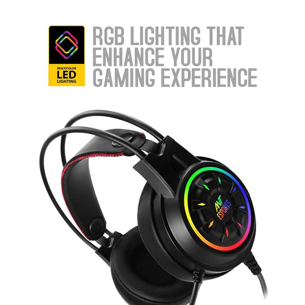 Ant Esports H707 HD RGB LED Gaming Headset with Mic