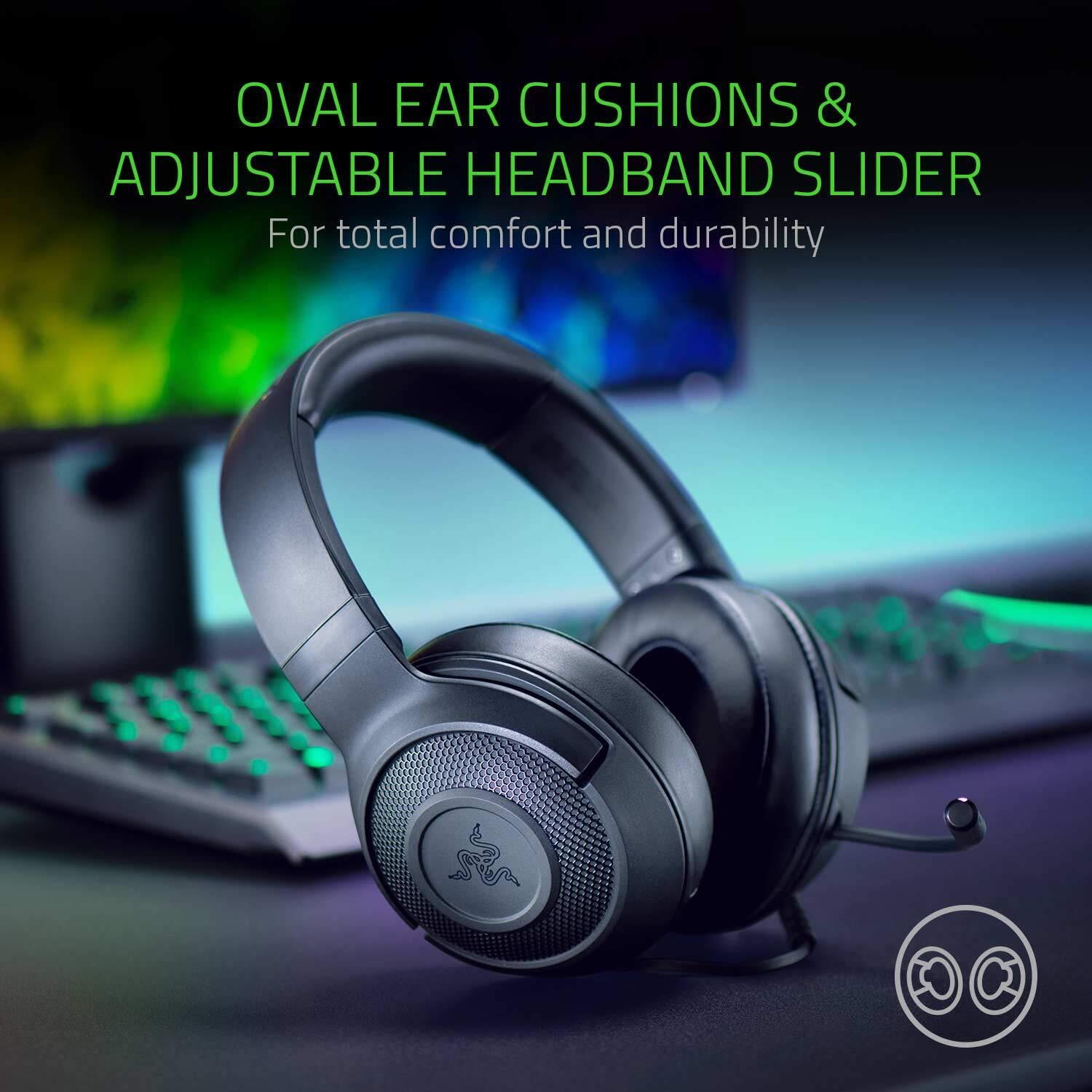 Razer Kraken X Ultralight Gaming Headset: 7.1 Surround Sound - Matte Black