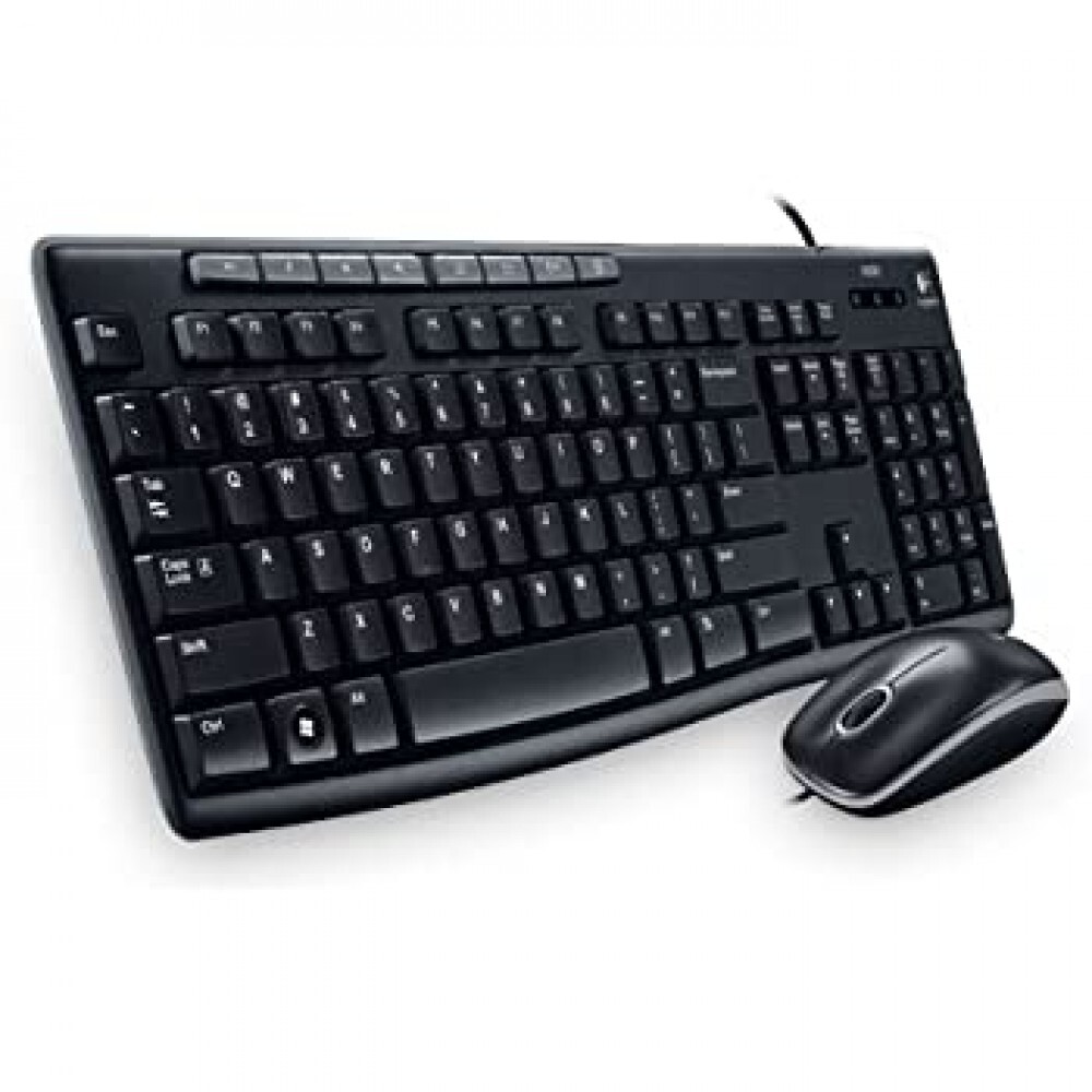 Logitech MK100 Wired Keyboard (PS/2 Port) and Mouse (USB Port) Combo (Black)