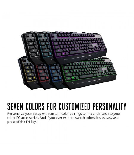 CoolerMaster Devastator Gaming 3 Keyboard and Mouse Combo with 7 Colour LED Backlit Option, Black