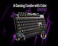 CoolerMaster Devastator Gaming 3 Keyboard and Mouse Combo with 7 Colour LED Backlit Option, Black