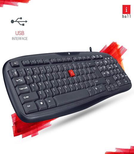 iBall Wintop Soft Key Keyboard and Mouse Combo with Water Resistant Design, Black