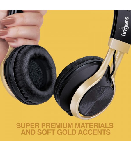 FINGERS Showstopper H5 Wired Headphones with Mic and Deep Bass