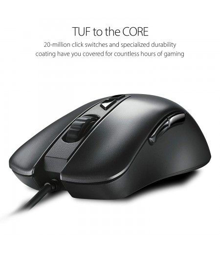 Asus TUF Gaming M3 Optical USB RGB Gaming Mouse Featuring A 7000 DPI Optical Sensor, 7 Programmable Buttons, 4-Level DPI Switch and Aura Sync RGB Lighting