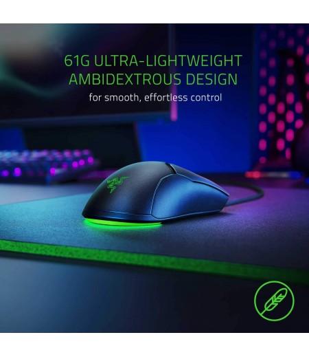 Razer Viper Mini Ultralight Gaming Mouse: Fastest Gaming Switches - 8500 DPI Optical Sensor - Chroma RGB Underglow Lighting - 6 Programmable Buttons - Drag-Free Cord - Classic Black