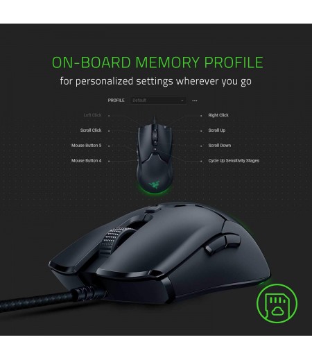 Razer Viper Mini Ultralight Gaming Mouse: Fastest Gaming Switches - 8500 DPI Optical Sensor - Chroma RGB Underglow Lighting - 6 Programmable Buttons - Drag-Free Cord - Classic Black