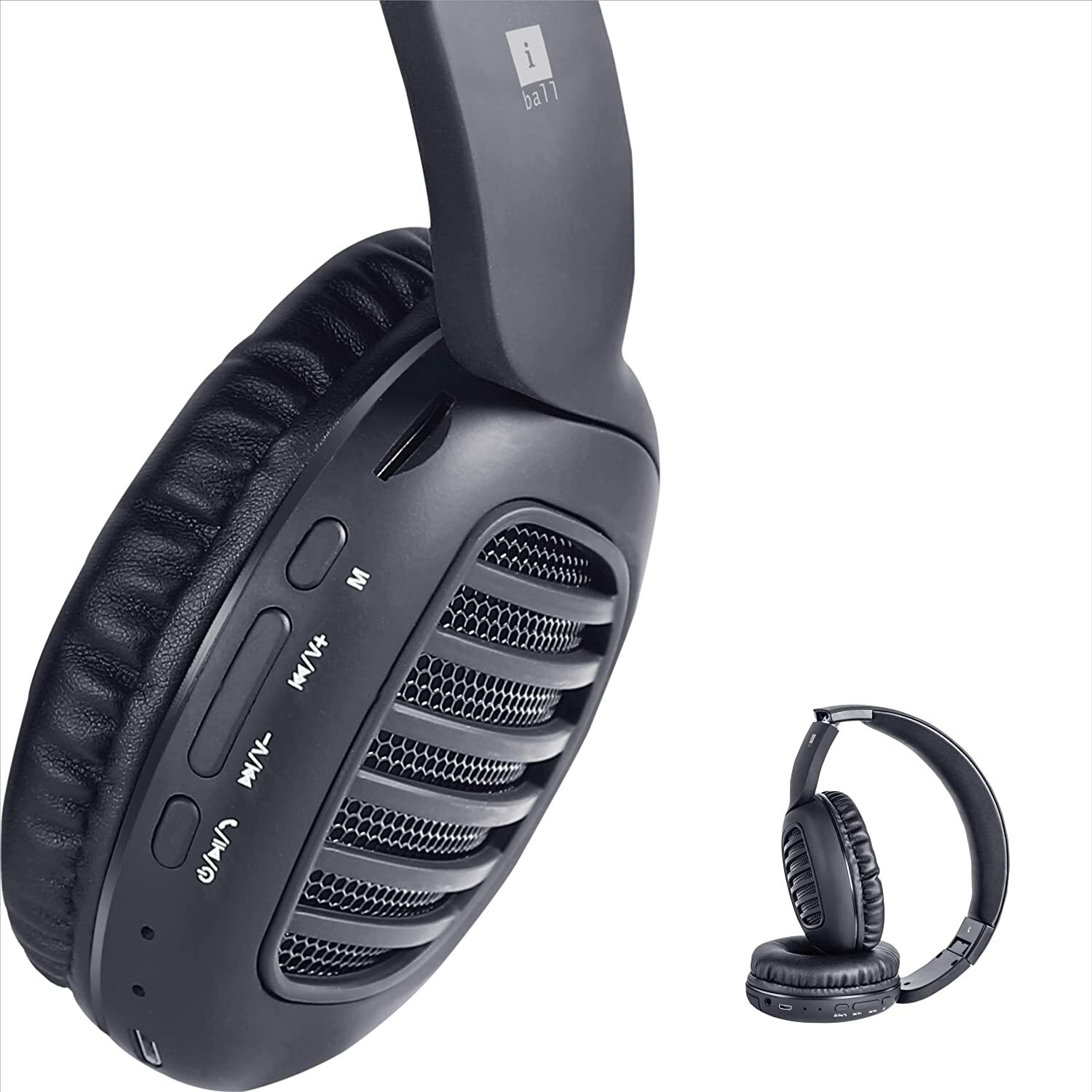 iBall Decibel Bluetooth 5.0 Headphone with SD/FM/Alexa Built-in (Black Edition)