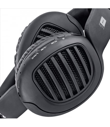 iBall Decibel Bluetooth 5.0 Headphone with SD/FM/Alexa Built-in (Black Edition)