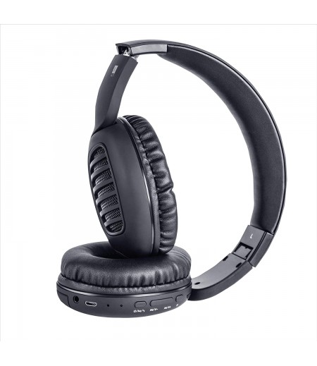 iBall Decibel Bluetooth 5.0 Headphone with SD/FM/Alexa Built-in (Black Edition)