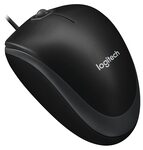 Logitech B100 Corded Mouse – Wired USB Mouse for Computers and laptops, for Right or Left Hand Use, Black