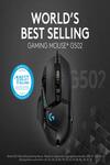 Logitech G502 Hero High Performance Wired Gaming Mouse, Hero 16K Sensor, 16,000 DPI, RGB, Adjustable Weights, 11 Programmable Buttons, On-Board Memory, PC/Mac - Black