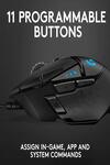 Logitech G502 Hero High Performance Wired Gaming Mouse, Hero 16K Sensor, 16,000 DPI, RGB, Adjustable Weights, 11 Programmable Buttons, On-Board Memory, PC/Mac - Black