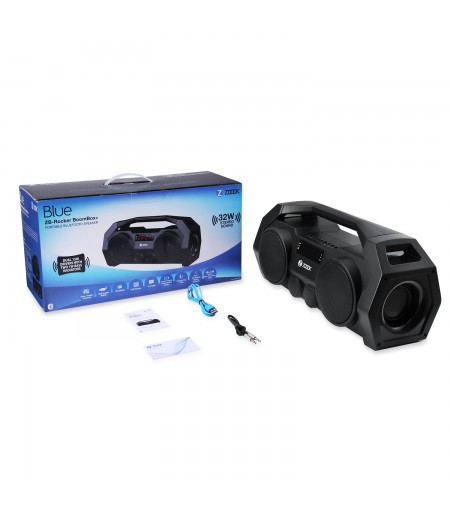 Zoook Rocker Boombox+ 32W Bluetooth Party Speaker with FM/USB/TF/Display/Handsfree Calling (Black)