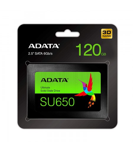 A-DATA Ultimate SU650 3D NAND 120GB Solid State Drive - Black