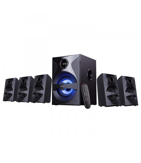 F&D F3800X 80W 5.1 Bluetooth Multimedia Speaker with Multi Color LED - Black