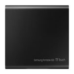 Samsung T7 Touch 500GB Up to 1,050MB/s USB 3.2 Gen 2 (10Gbps, Type-C) External Solid State Drive (Portable SSD) Black (MU-PC500K)