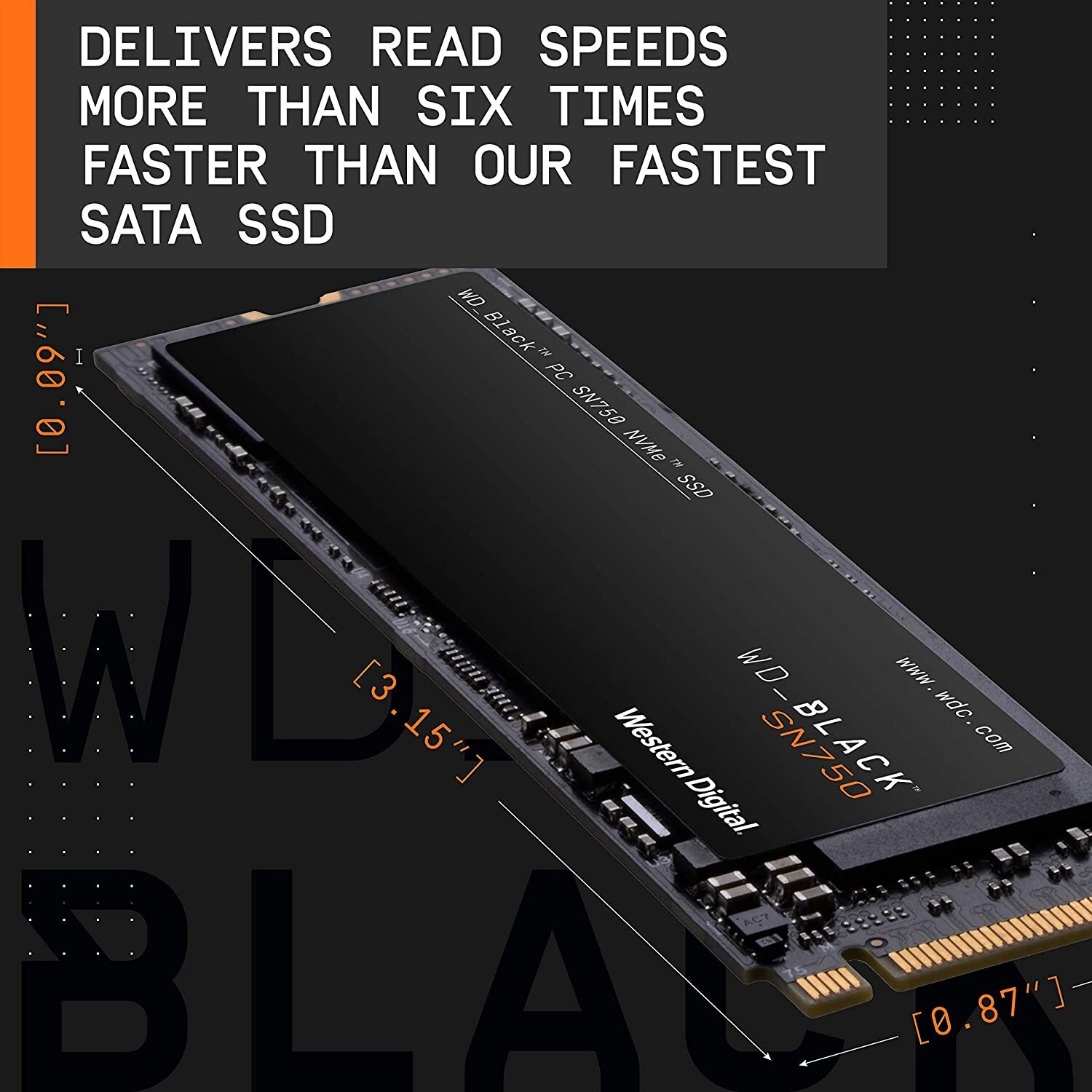 Western Digital WD Black PCIe NVMe SSD, 3100MB/s R, 1600MB/s W, 5 Y Warranty, 250GB