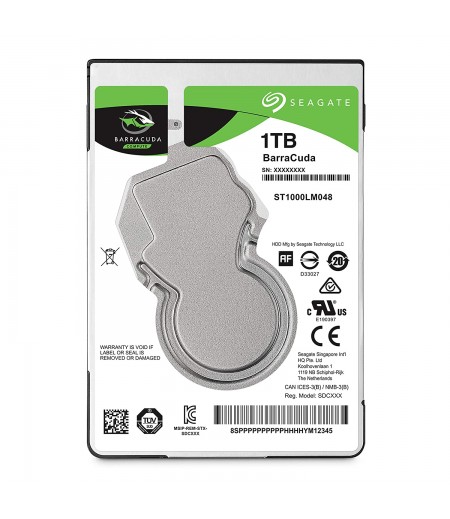 Seagate Barracuda 1 TB Internal Hard Drive HDD – 2.5 Inch SATA 6 Gb/s 5400 RPM 128 MB Cache for PC Laptop (ST1000LM048)