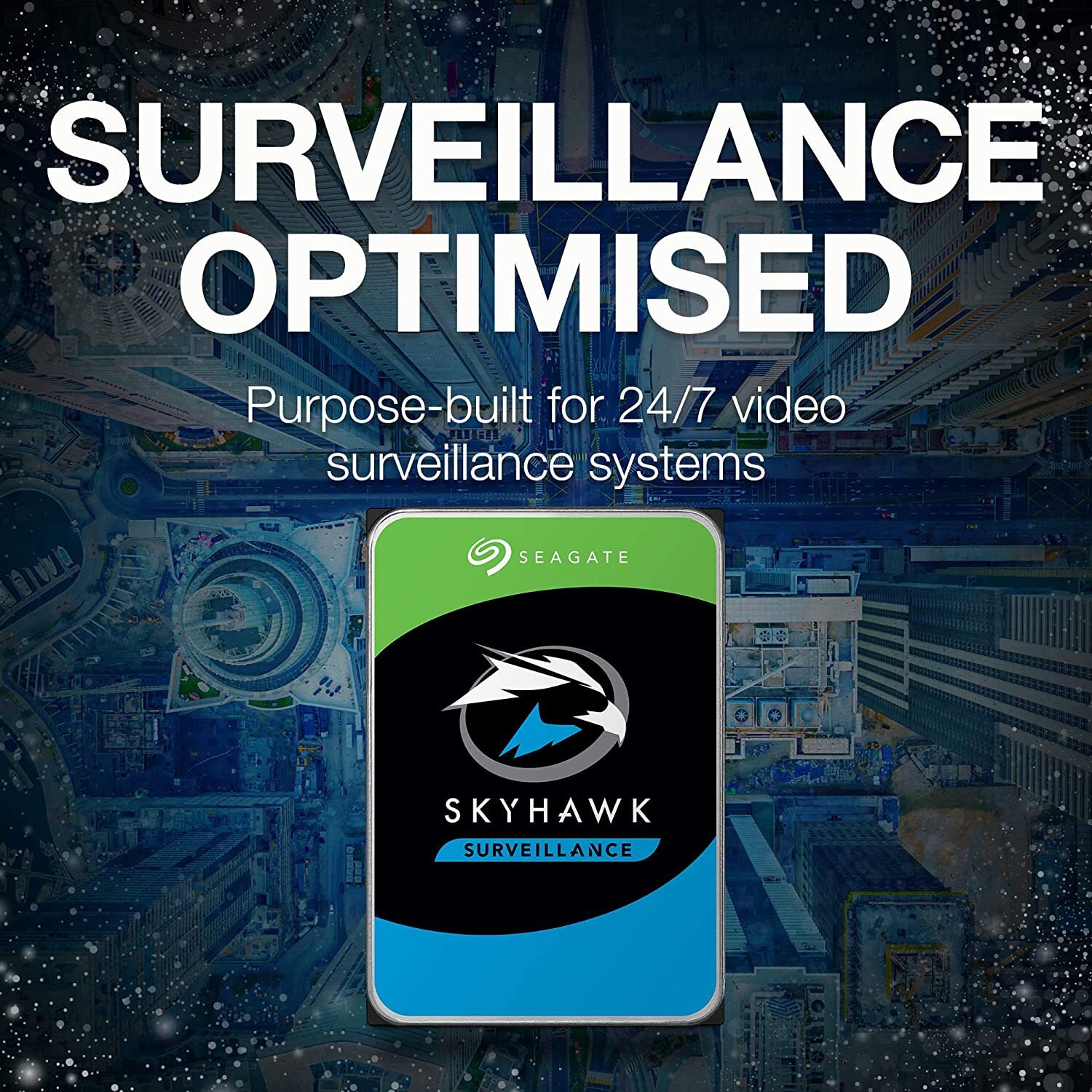 Seagate SkyHawk 2 TB Surveillance Internal Hard Drive HDD – 3.5 Inch SATA 6 Gb/s 64 MB Cache for DVR NVR Security Camera System (ST2000VX008)