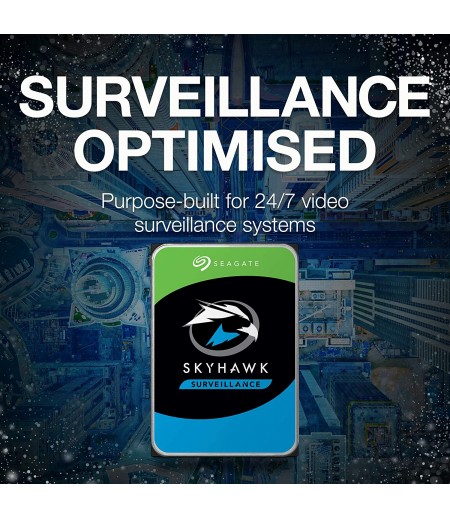 Seagate SkyHawk 2 TB Surveillance Internal Hard Drive HDD – 3.5 Inch SATA 6 Gb/s 64 MB Cache for DVR NVR Security Camera System (ST2000VX008)