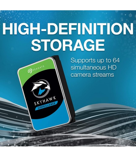 Seagate SkyHawk 2 TB Surveillance Internal Hard Drive HDD – 3.5 Inch SATA 6 Gb/s 64 MB Cache for DVR NVR Security Camera System (ST2000VX008)