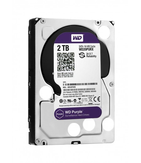 Western Digital Purple Surveillance 2TB Internal  Hard Drive   (WD20PURX)