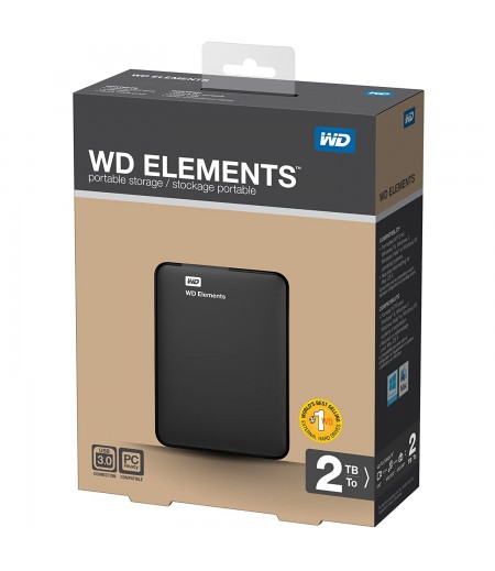 WD Elements 2TB USB 3.0 Portable External Hard Drive (Black)