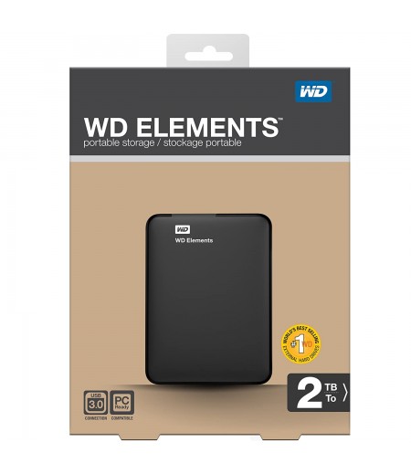 WD Elements 2TB USB 3.0 Portable External Hard Drive (Black)