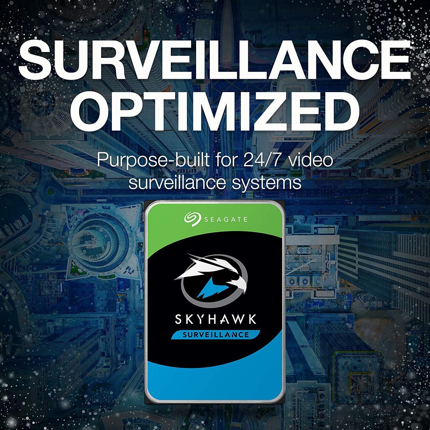 Seagate SkyHawk 4 TB Surveillance Internal Hard Drive HDD – 3.5 Inch SATA 6 Gb/s 64 MB Cache for DVR NVR Security Camera System with Drive Health Management (ST4000VX007)