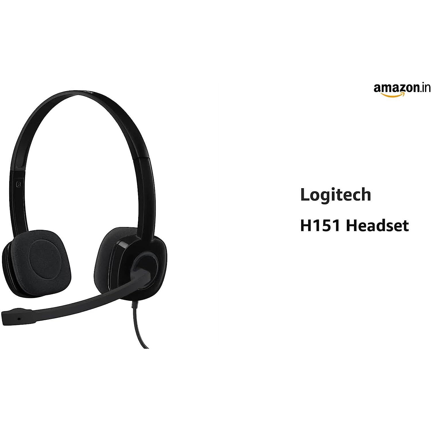 Logitech H151 Wired On Ear Headphones With Mic (Black)