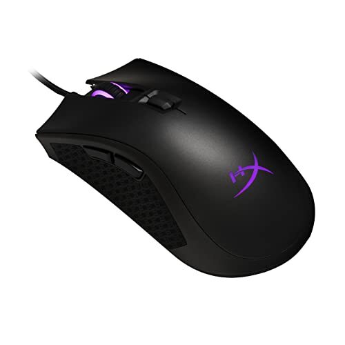 HyperX Pulsefire FPS Pro USB Gaming Mouse, Software Controlled RGB Light Effects & Macro Customization, Pixart 3389 Sensor Up to 16,000 DPI, 6 Programmable Buttons - Black (HX-MC003B)