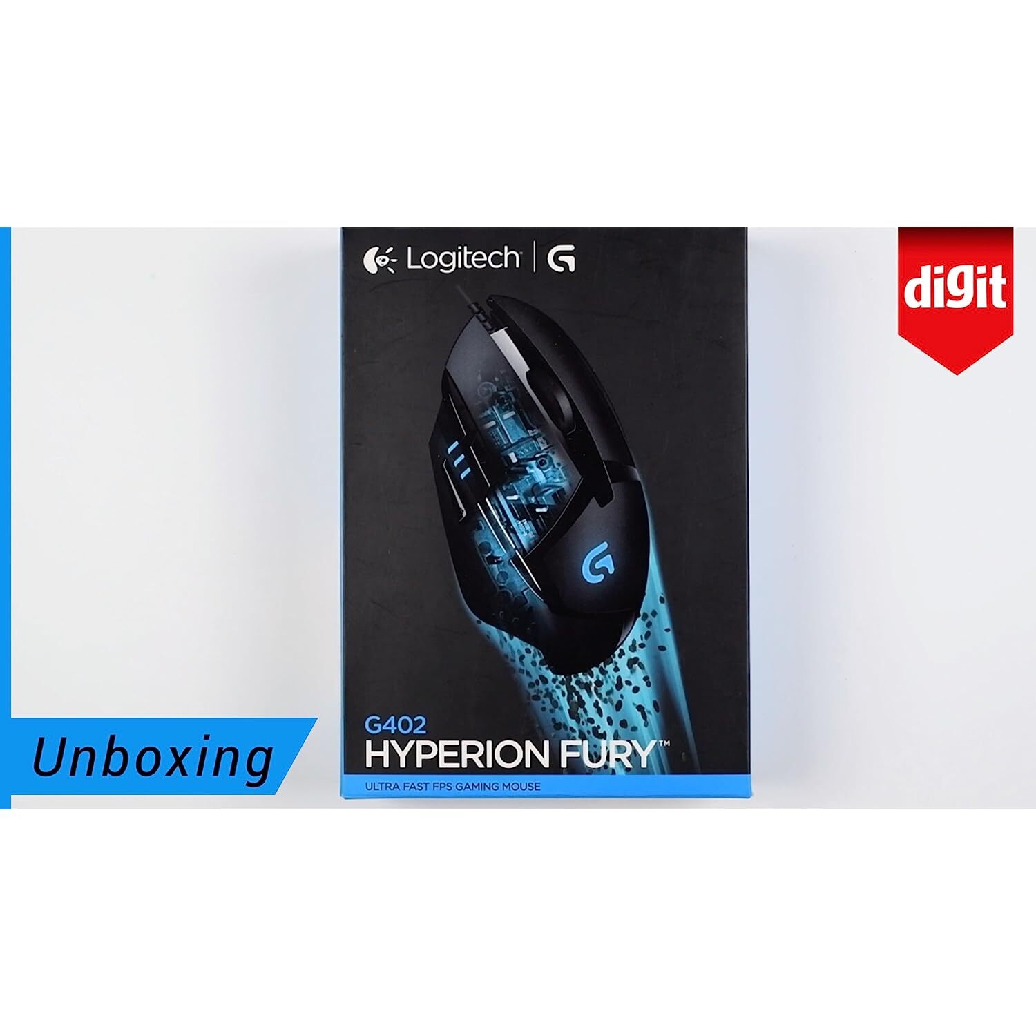 Logitech G402 Hyperion Fury USB Wired Gaming Mouse, 4,000 DPI, Lightweight, 8 Programmable Buttons, Compatible for PC/Mac - Black