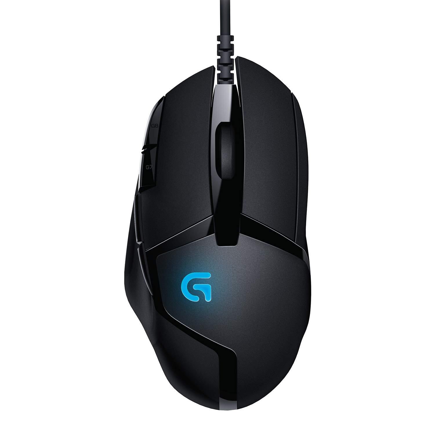 Logitech G402 Hyperion Fury USB Wired Gaming Mouse, 4,000 DPI, Lightweight, 8 Programmable Buttons, Compatible for PC/Mac - Black