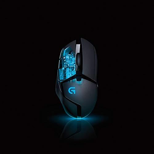 Logitech G402 Hyperion Fury USB Wired Gaming Mouse, 4,000 DPI, Lightweight, 8 Programmable Buttons, Compatible for PC/Mac - Black