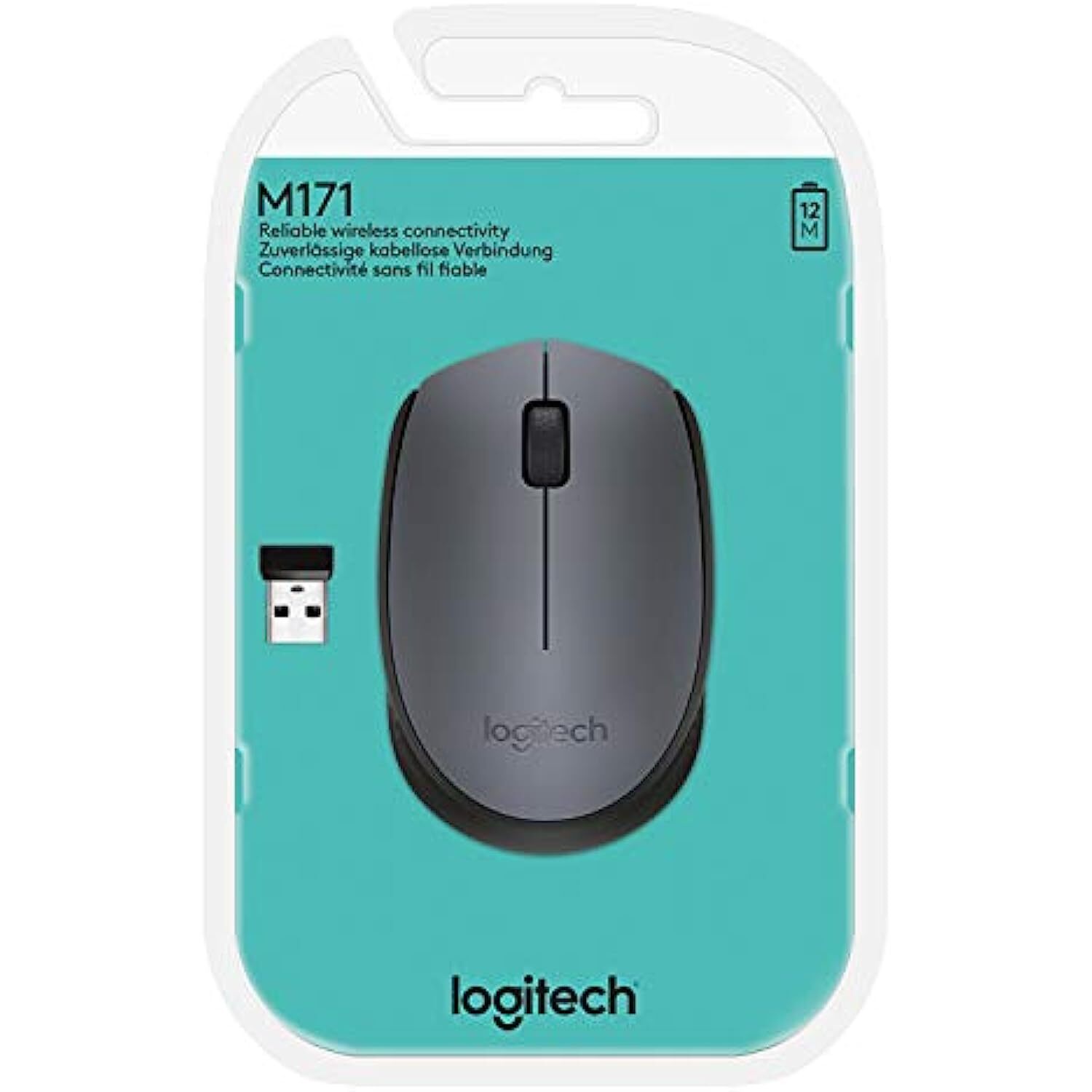 Logitech M171 Wireless Mouse Grey/Black