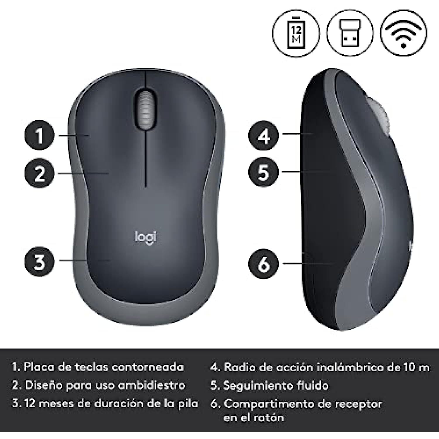 Logitech M185 Wireless USB Mouse