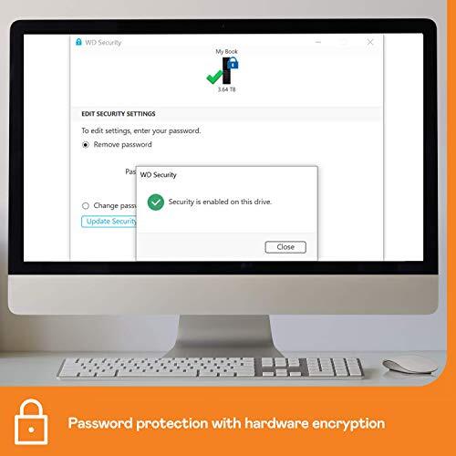 Western Digital WD 8TB My Book Desktop External Hard Disk Drive-3.5Inch, USB 3.0 with Automatic Backup,256 Bit AES Hardware Encryption,Password Protection,Compatible with Windows&Mac, Portable HDD-M00000001323