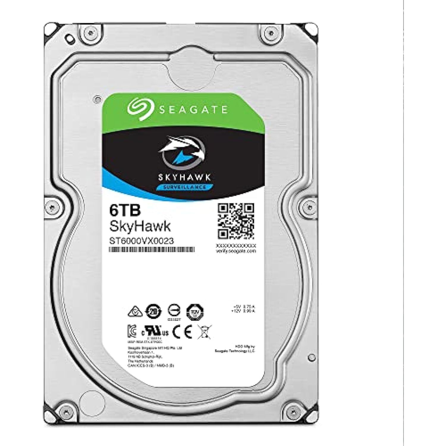 Seagate Skyhawk 6TB Surveillance Hard Drive - SATA 6Gb/s 256MB Cache 3.5-Inch Internal Drive - Frustration Free Packaging (ST6000VX001)