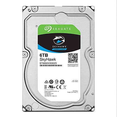 Seagate Skyhawk 6TB Surveillance Hard Drive - SATA 6Gb/s 256MB Cache 3.5-Inch Internal Drive - Frustration Free Packaging (ST6000VX001)