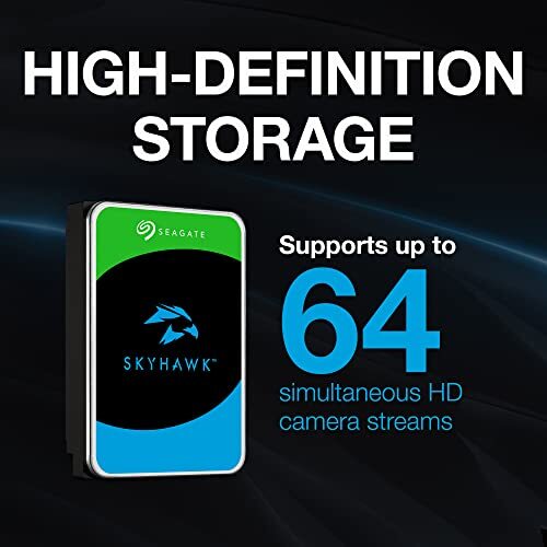 Seagate Skyhawk 6TB Surveillance Hard Drive - SATA 6Gb/s 256MB Cache 3.5-Inch Internal Drive - Frustration Free Packaging (ST6000VX001)