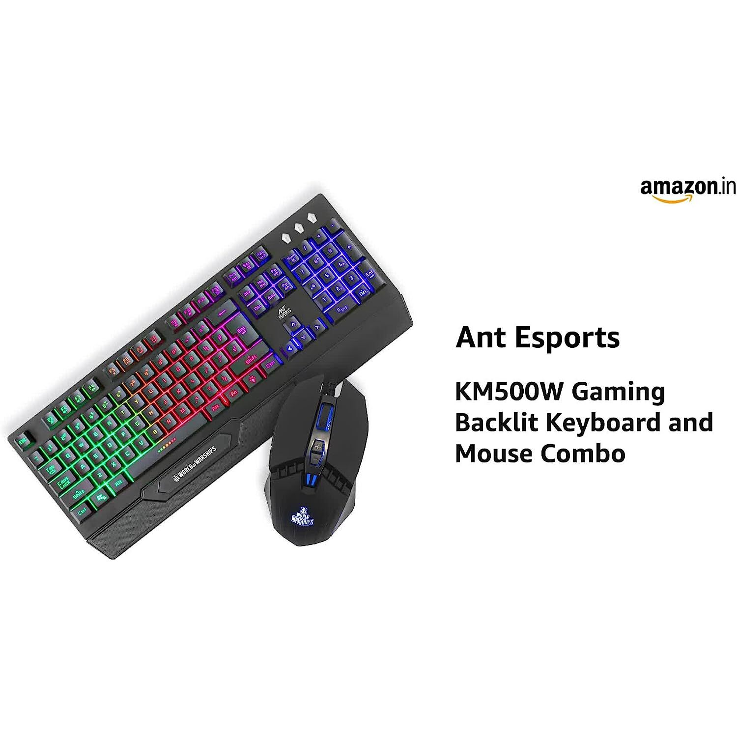 Ant Esports MK1200 Mini Wired Mechanical Gaming Keyboard with RGB Backlit Lighting and 60 Compact Form Factor - Red Switch-M00000001325