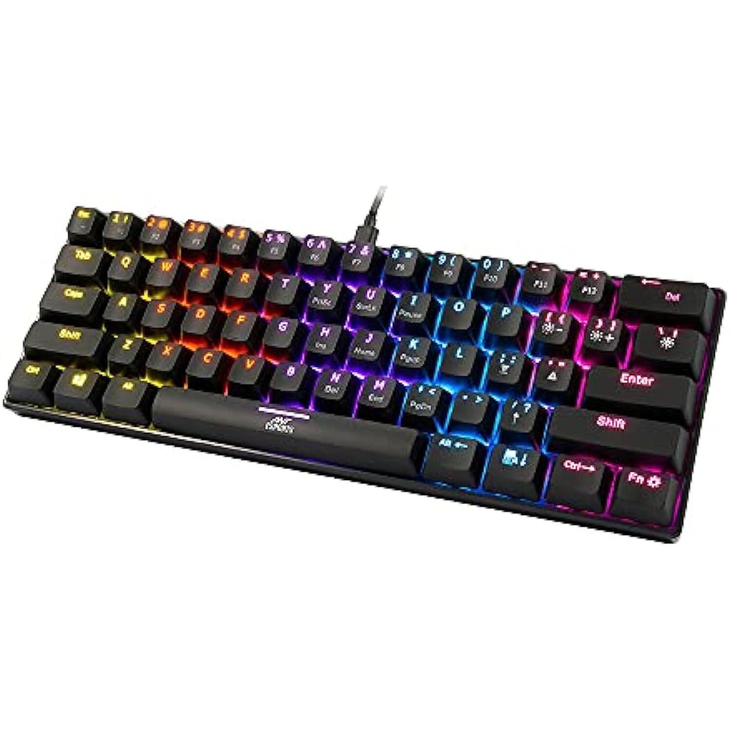 Ant Esports MK1200 Mini Wired Mechanical Gaming Keyboard with RGB Backlit Lighting and 60 Compact Form Factor - Red Switch-M00000001325