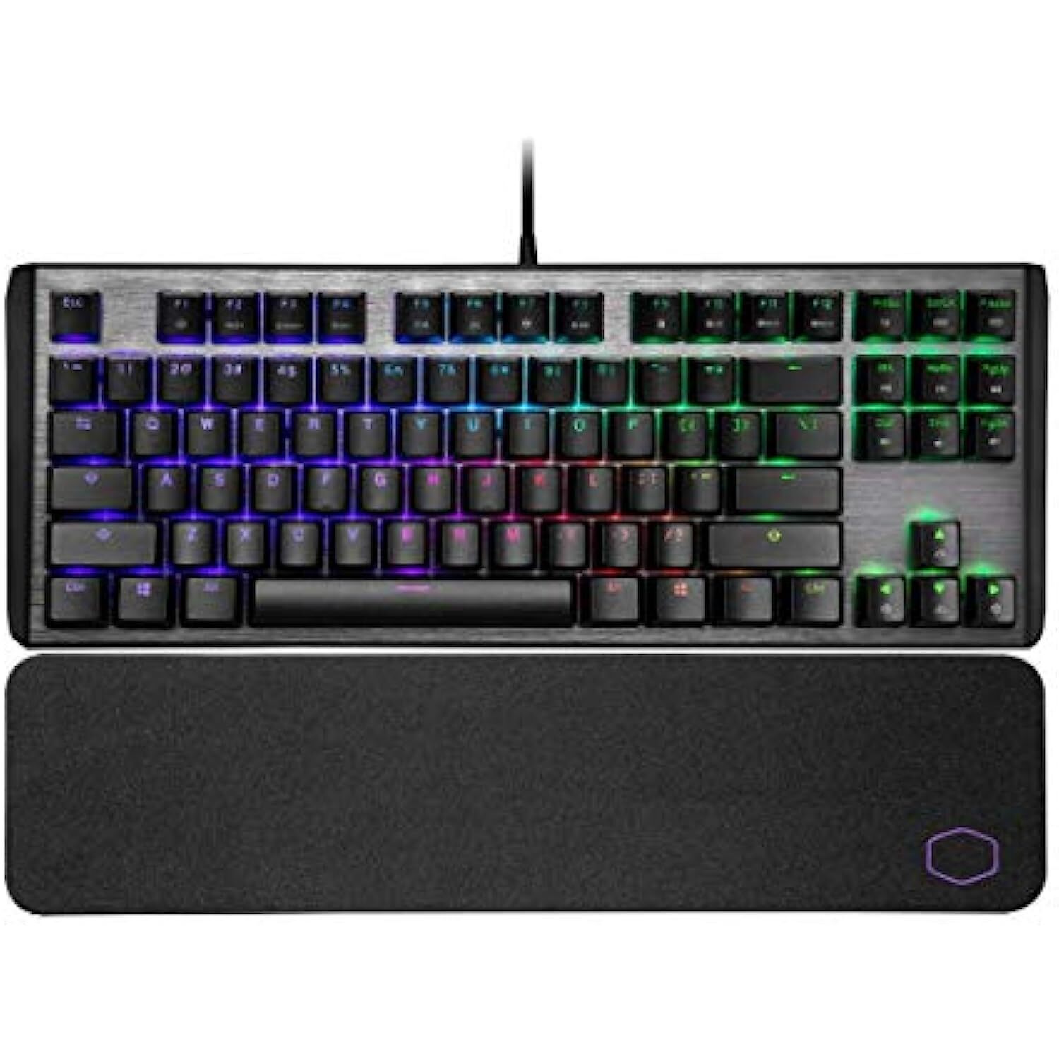 Cooler Master CK530 V2 Tenkeyless Gaming Mechanical Keyboard Brown Switch with RGB Backlighting, On-The-Fly Controls, and Aluminum Top Plate