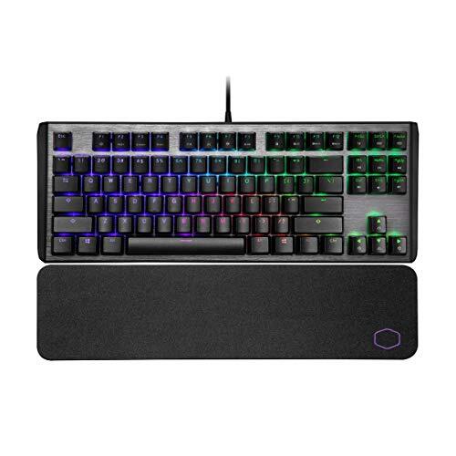 Cooler Master CK530 V2 Tenkeyless Gaming Mechanical Keyboard Brown Switch with RGB Backlighting, On-The-Fly Controls, and Aluminum Top Plate